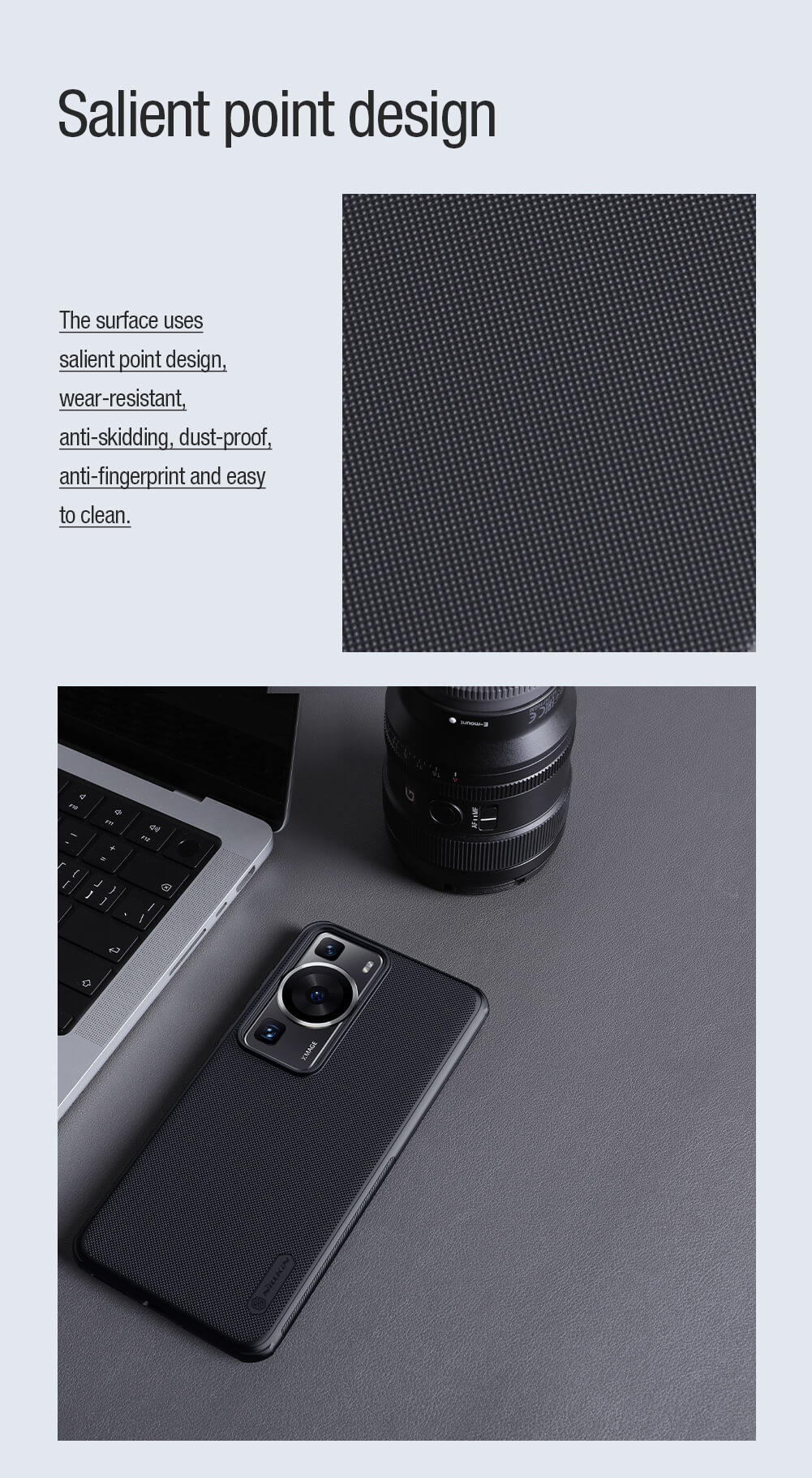 Чехол-крышка NILLKIN для Huawei P60, P60 Pro (серия Frosted shield Pro Magnetic case)